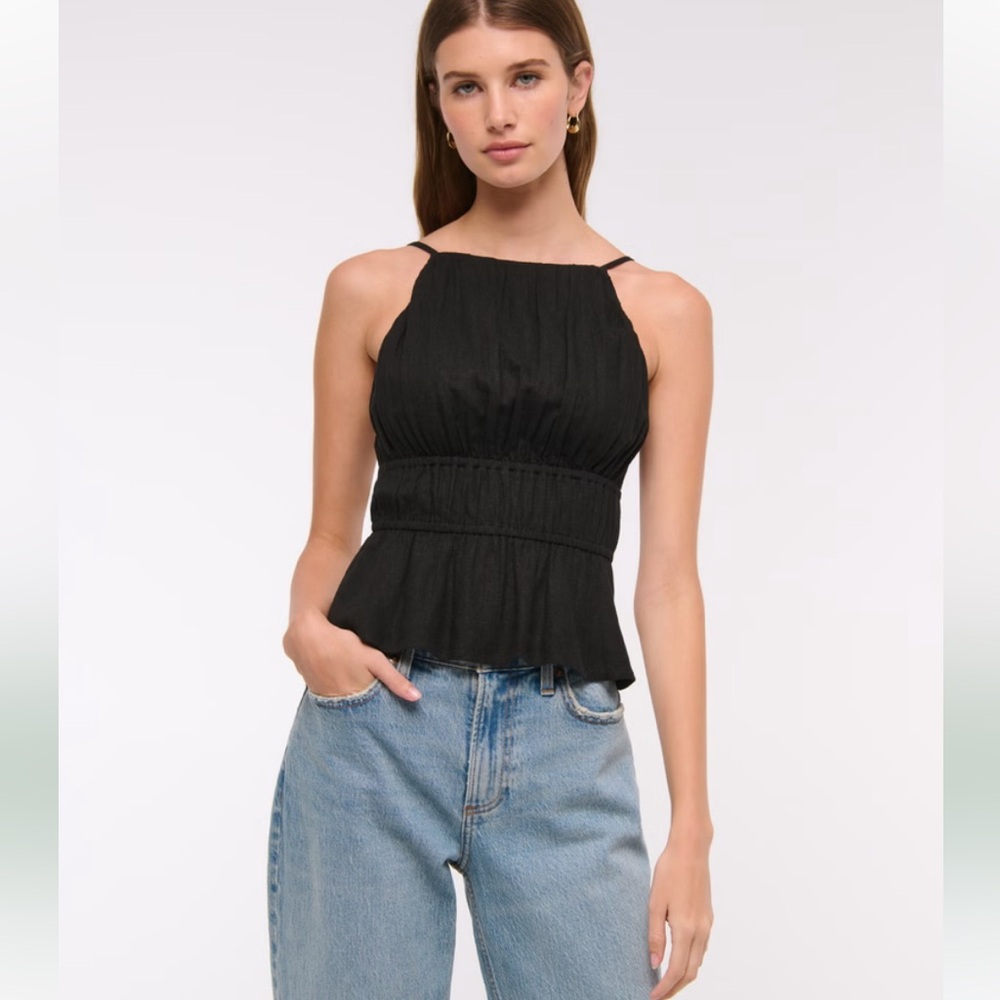 Abercrombie & Fitch Smocked halter top
